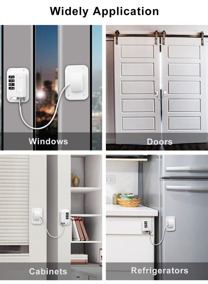 Refrigerator Lock Combination Fridge Locks 2 Pack Adhesive RV Refrigerator Locks for Adults White Fridge Combination Lock Safety Fridge Locks for Kids Electric Mini Freezer Door Lock - Image 4