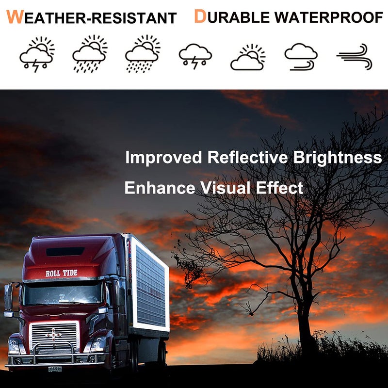 MOLTRES DOT-C2 Reflective Tape,White Silver 2Inch X30 Feet Waterproof Conspicuity Safety Tape,Trailer Self Adhesive Warning Caution Reflector Tapes for Car Trucks Trailer Vehicle Outdoor - Image 3