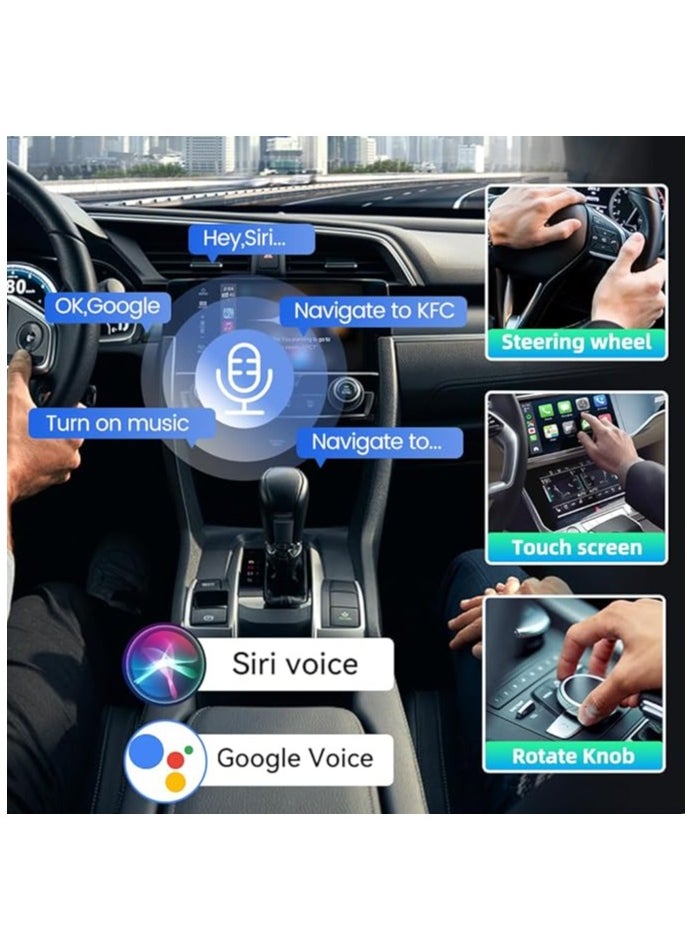 Carlinkit - Carlinkit Android 13 Ai Box LED , Qualcomm, 4+64GB, 3-in-1 Adapter with 4G Cellular, Streaming Video, TF Card, Built-in Google Play, Only Suitable for Wired Car Play Cars - Image 1