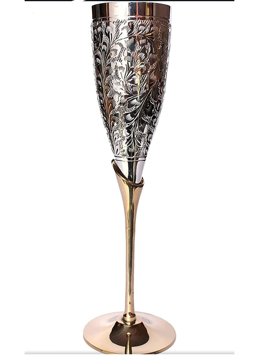 AC ANAND CRAFTS AC ANAND CRAFTS Silver Plated Brass Wine Glass Set of 6 for Diwali Gift  - Image 3
