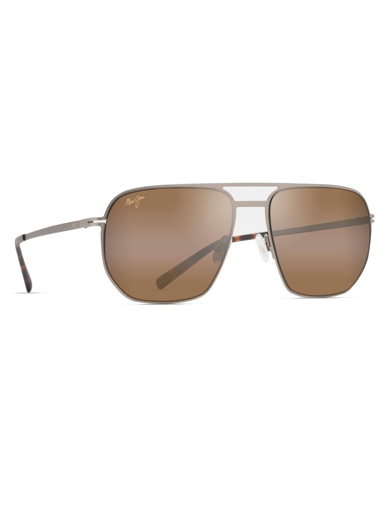 MAUI JIM Maui Jim Shark's Cove 605-01 Unisex Polarized Square Sunglasses – 55 mm Lens Size  - Image 1