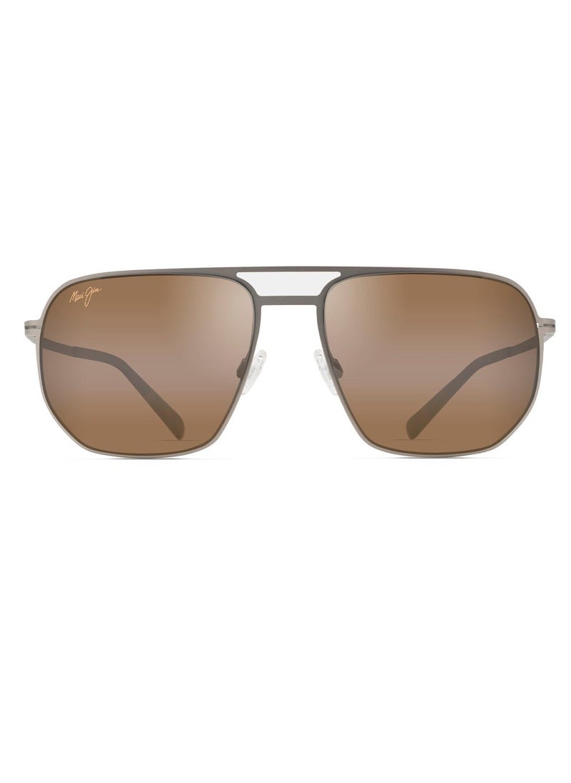 MAUI JIM Maui Jim Shark's Cove 605-01 Unisex Polarized Square Sunglasses – 55 mm Lens Size  - Image 2
