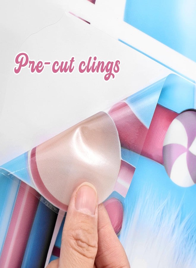 Ivenf Christmas Window Clings Decorations: 2 Sheets Extra Large 3D-Effect Nutcracker Soldiers Christmas Window Clings, Cute Candyland Pink Nutcracker Xmas Stickers for Home Office Holiday Party Décor - Image 3