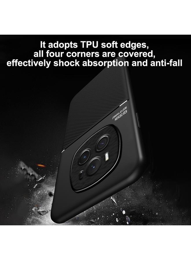 S-TOP Case For Honor Magic6 Pro Classic Tilt Strip Grain Magnetic PC Hybrid TPU Phone Case - Image 4
