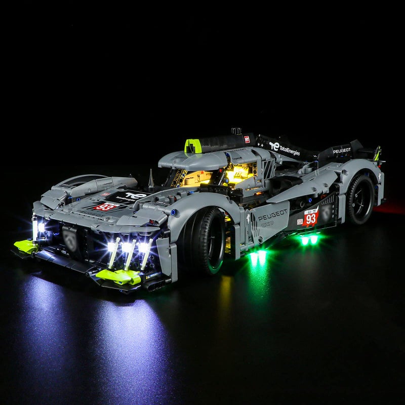 YEABRICKS LED Light for Lego-42156 Technic Peugeot 9X8 24H Le Mans Hybrid Hypercar Building Blocks Model (Lego Set Not Included) - Image 1