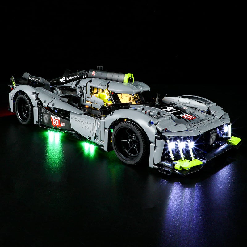 YEABRICKS LED Light for Lego-42156 Technic Peugeot 9X8 24H Le Mans Hybrid Hypercar Building Blocks Model (Lego Set Not Included) - Image 2