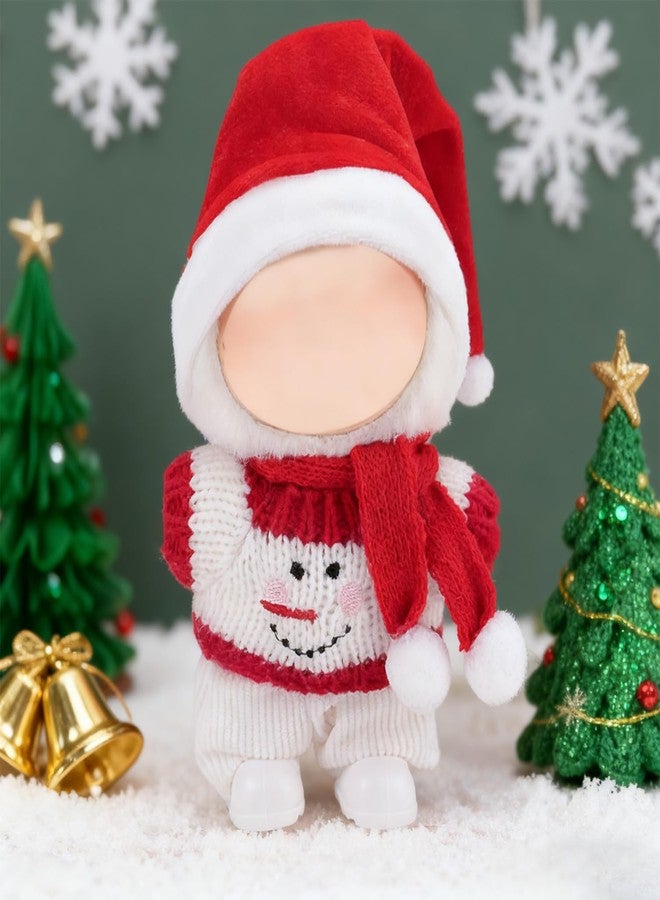 SHUOXUKE Christmas 17cm Doll Clothes Set(No Doll),4-Piece Christmas Outfit for 17cm Doll, 6.7 inch Christmas Clothes with Fashion Santa Hat + Scarf+Sweaters+Pants - Image 4