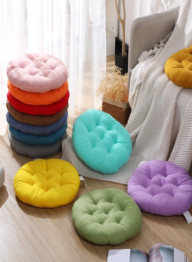 Fumete 12 Pcs Floor Pillows Cushions Seating 16 x 16 Inches Color Round Seat Reading Floor Chair Cushions for Kids Adults Classroom Home School Playing Supplies(Colorful) - Image 3