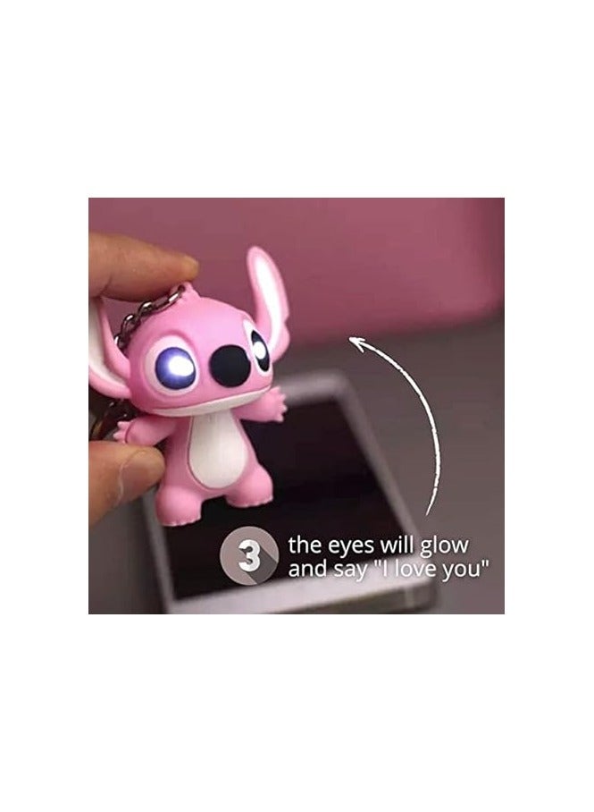 سلسله المفاتيح الاكثر تميز شكل استيتش ازرق بتنور وتعمل صوت هي افضل هديه لعيد الميلاد ولحبيبك او لطفلك - Image 3