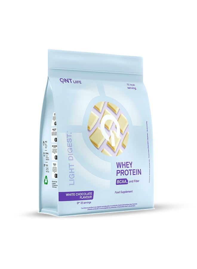 QNT Light Digest Whey Protein | 500g | White Chocolate Flavour, 78% Protein, Low Sugar, High Fiber - Image 2