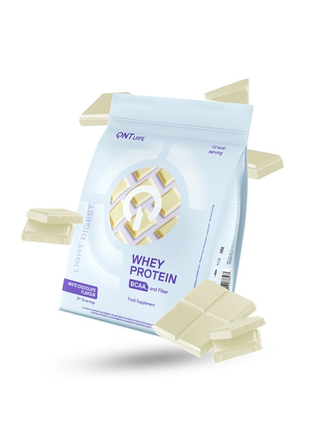 QNT Light Digest Whey Protein | 500g | White Chocolate Flavour, 78% Protein, Low Sugar, High Fiber - Image 1