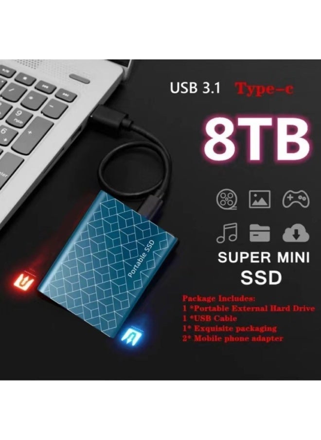 Generic SSD Mobile Solid State Disk Expansion Upgrade 500GB-128TB Efficient Transmission-Capacity:12TB-Interface:Blue  - Image 2
