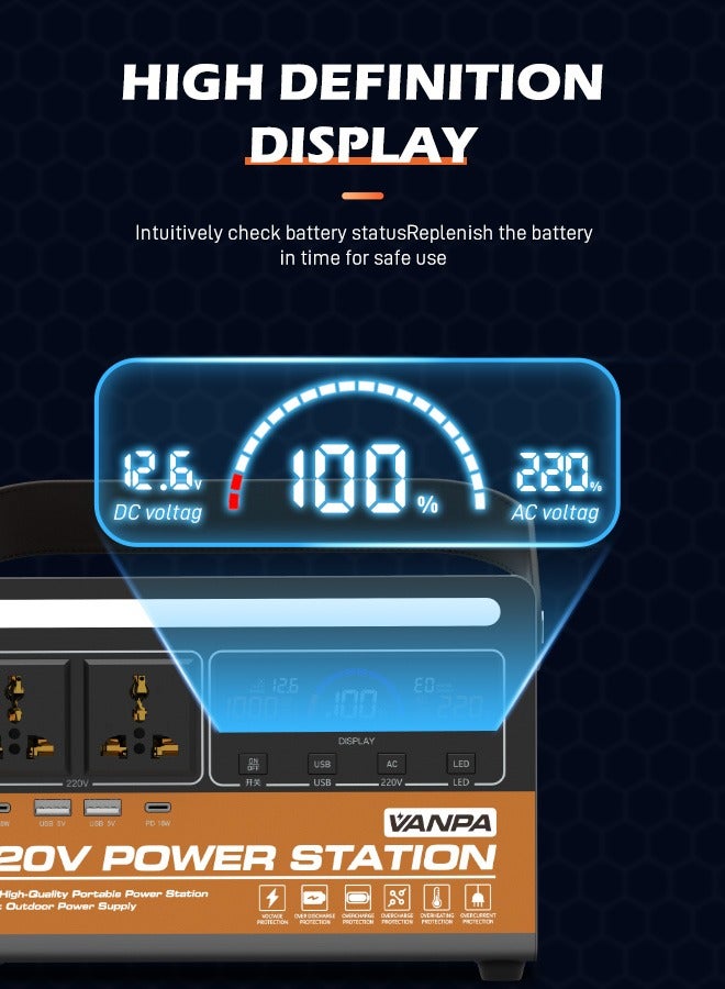 فانپا 300W محطة طاقة محمولة 300Wh مولد للطاقة الشمسية بطارية ليثيوم ذات سعة كبيرة طاقة محمولة للتخييم - Image 2