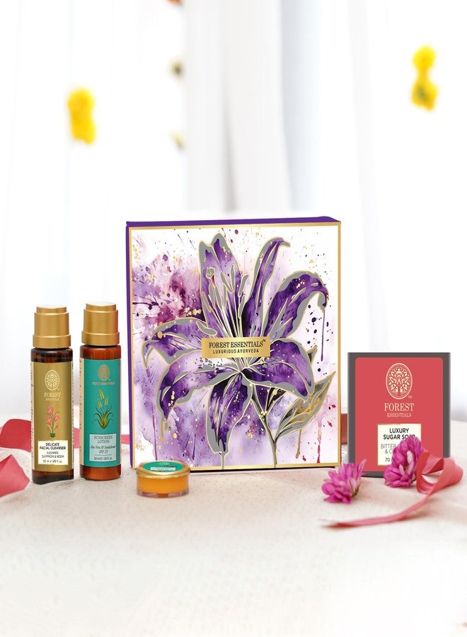Forest Essentials Mini Delights Gift Box | Skincare Gift Set for Face & Body | Miniatures for Travel & Gifting | Birthday & Anniversary Gifts - Image 2