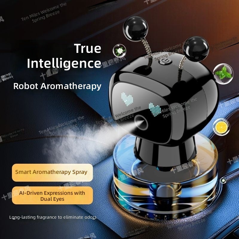 Smart Robot Car Air Freshener with Automatic Spray - High-End Vehicle Perfume & Deodorizer for Men