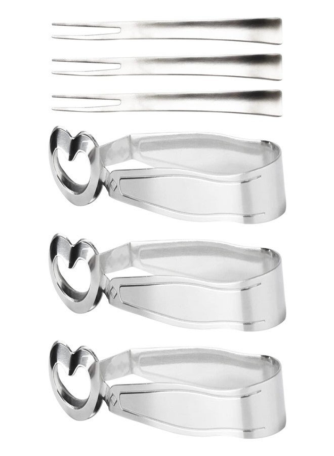 GOODFEER 6 PCS Escargot Tongs Stainless Steel Kitchen Food Tong with Seafood Forks for Snails, Fruit Salad, Cake, Tea Bag, Ice for Drinking, Square Sugar for Coffee, Dishwasher Safe - Image 1