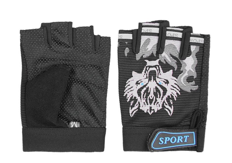 BXT Kids Fingerless Cycling Gloves Mittens Breathable Non-Slip Shock-Absorbing Kids Riding Bike Gloves Girls Boys Fishing Bicycle Roller Skating Hunting Climbing Half Finger Outdoor Sports Gloves - Image 2