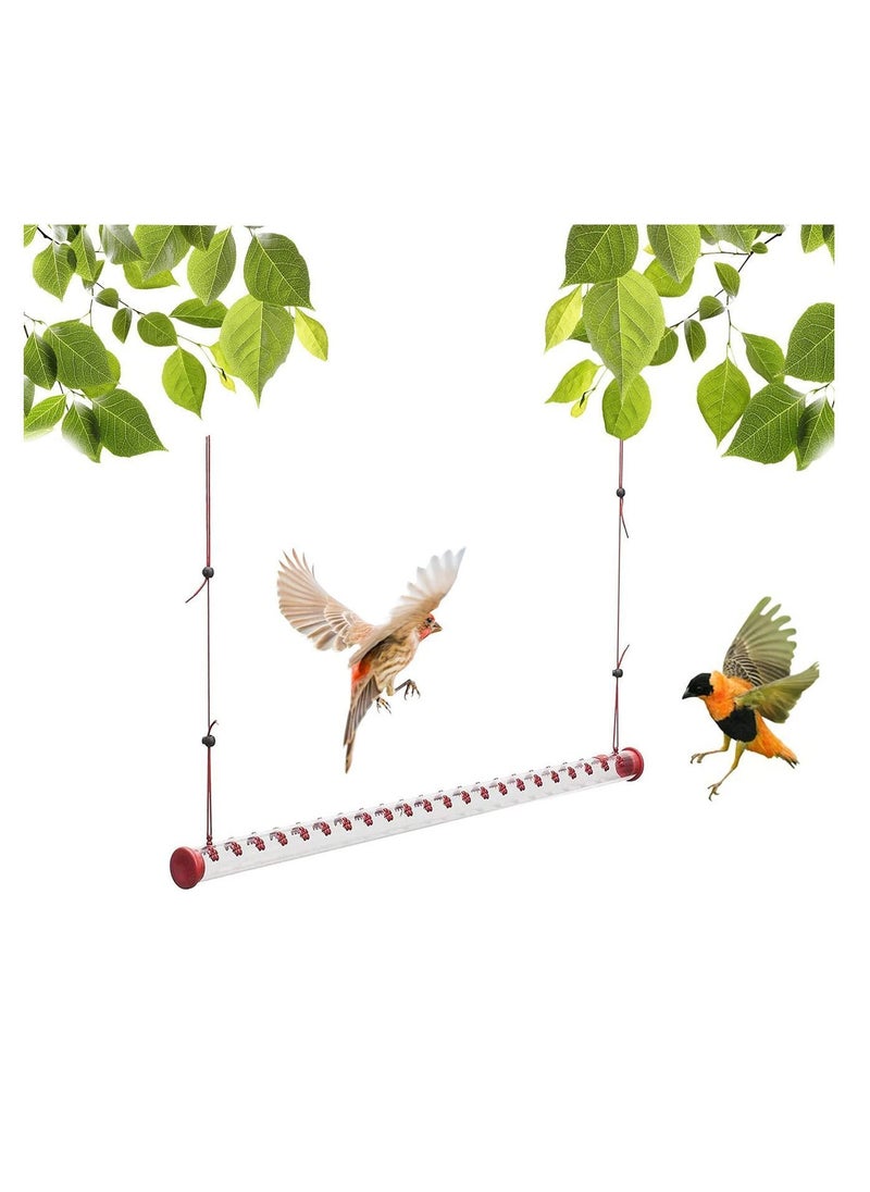 Y&D Best Hummingbird Feeder, with Hole Birds Feeding Transparent Pipe, Red Tube, Easy to Use for Outdoor Garden Home Decoration, Indoor or Decor (40cm)  - Image 1