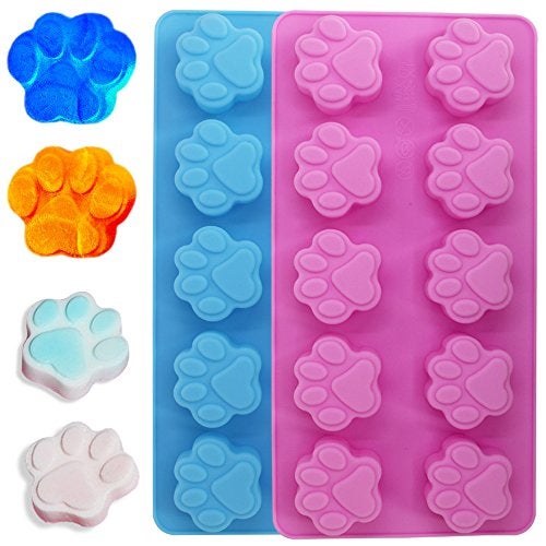 DaKuan 4-Pack Food Grade Silicone Paw Print Mold | Reusable Pet Ice Candy Chocolate Bakery Molds | Oven, Freezer & Dishwasher Safe - Image 4