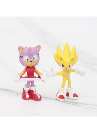 12-Piece Sonic Exclusively Designed The Hedgehog Action Figure Set Kids Toy Multicolour 5cm - view 3