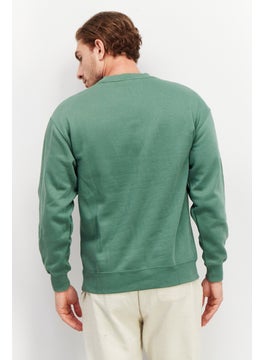 PUMA Men Sportswear Fit Long Sleeve Brand Logo Sweatshirt, Olive  - Image 2