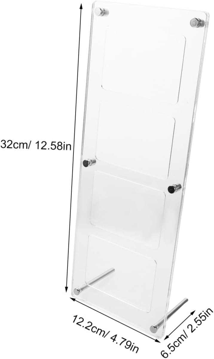 ABOOFAN Acrylic Picture Frames Desktop Holder for Trading Cards Clear Display Rack Spacesaving Floating Photo Stand for Sports Cards and Memorabilia - Image 1