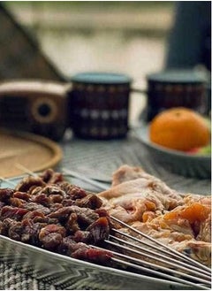 Perfii Barbecue Plate Outdoor Kitchen Camping Travel Portable Dinnerware Food Container  - Image 2