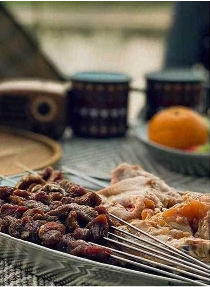 Perfii Barbecue Plate Outdoor Kitchen Camping Travel Portable Dinnerware Food Container  - Image 2