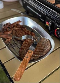 Perfii Barbecue Plate Outdoor Kitchen Camping Travel Portable Dinnerware Food Container  - Image 3
