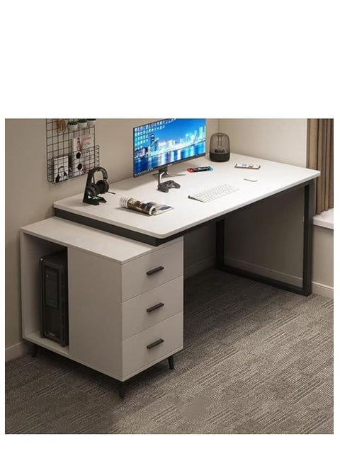 Modern Computer Desk with 3 Spacious Storage Drawers – Sleek Workstation Table for Home Office Sturdy Writing Desk with Ample Workspace and Organizational Drawers 120x60x75 cm