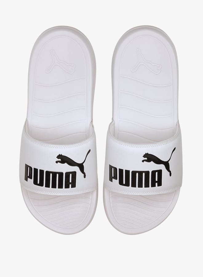 PUMA Mens Logo Print Slip-On Slides - Image 1