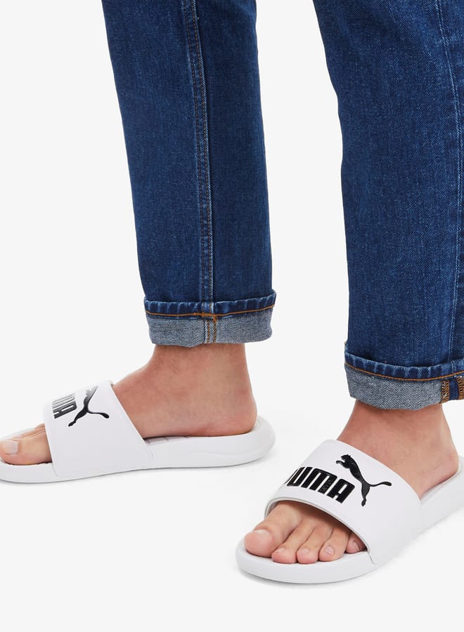 PUMA Mens Logo Print Slip-On Slides - Image 2