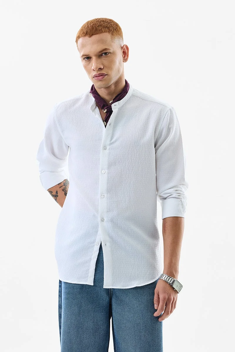 SNITCH Reese White Seersucker Shirt