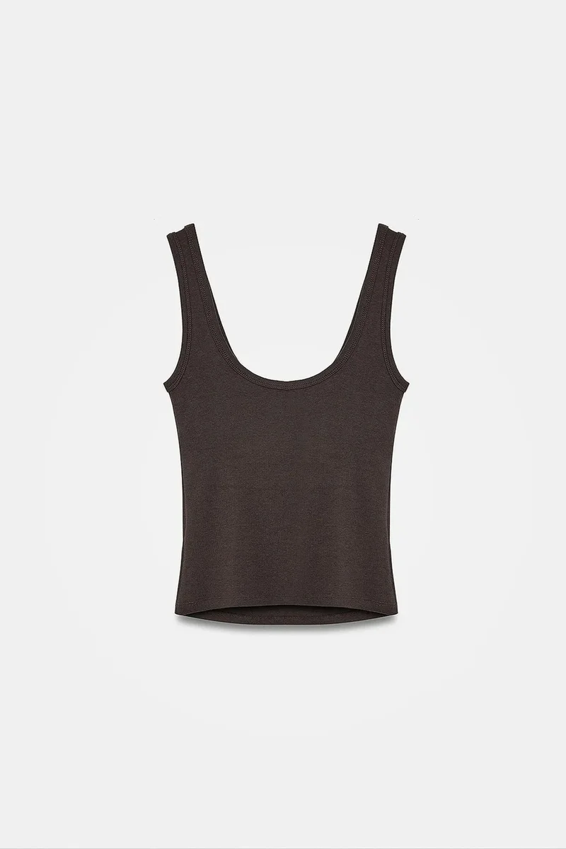 Dilvin Black DILVIN Slim Fit Sleeveless Jersey Cami Blouse for Women | Best Price UAE