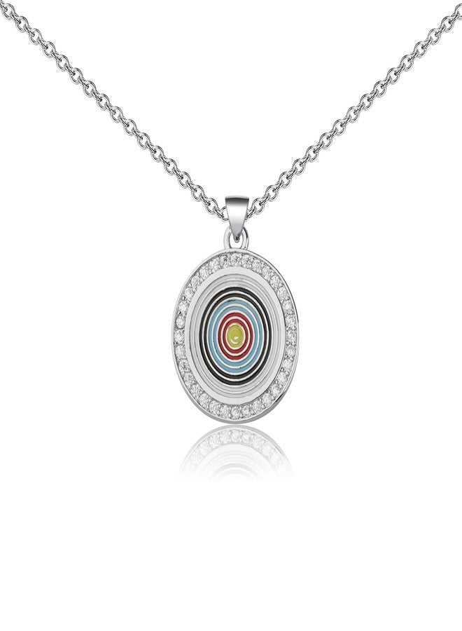 BNQL Archery Necklace Archery Gifts for Archery Lovers Archery Jewelry Gifts Archery Gift Archery Target Necklace Charm - Image 2