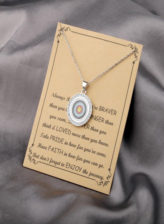 BNQL Archery Necklace Archery Gifts for Archery Lovers Archery Jewelry Gifts Archery Gift Archery Target Necklace Charm - Image 3
