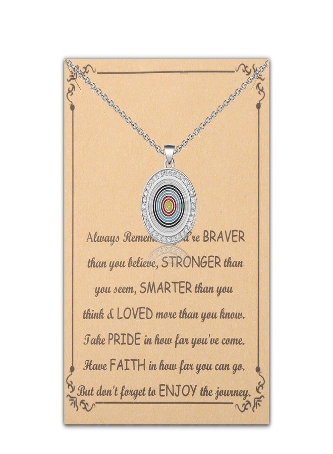 BNQL Archery Necklace Archery Gifts for Archery Lovers Archery Jewelry Gifts Archery Gift Archery Target Necklace Charm - Image 1