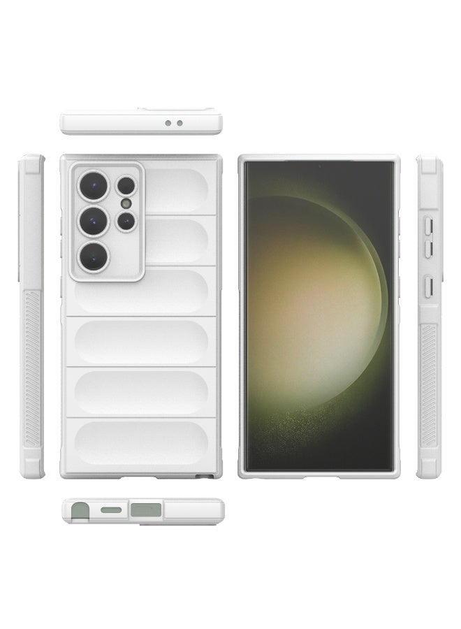 Phantom Shield Silicone Case with Anti-Scratch Soft Microfiber Lining, High Resilience Rubber Full Body Shockproof Cover Compatible with Samsung Galaxy S24 Ultra (White) - Image 2