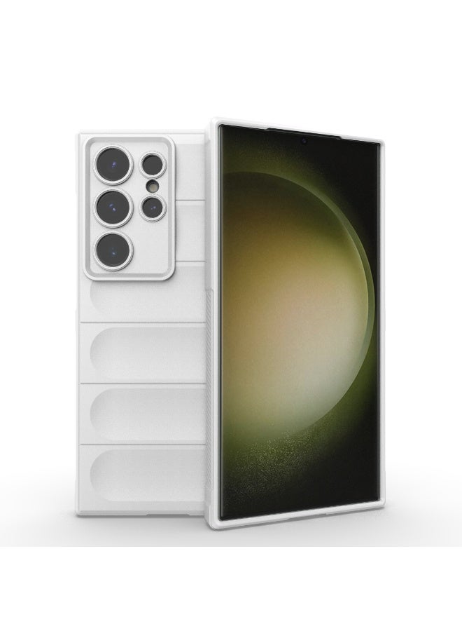 Phantom Shield Silicone Case with Anti-Scratch Soft Microfiber Lining, High Resilience Rubber Full Body Shockproof Cover Compatible with Samsung Galaxy S24 Ultra (White) - Image 1