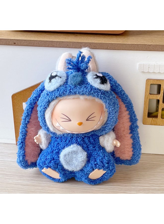 Labubu Sitting Party Doll Clothes Generation II Blind Box Labubu Doll Clothes Ragcloth Clothes Plush Vinyl Face-Specification:Common To First And Second Generations-Color:Hand-crocheted Stitch Clothes (no Dolls  - Image 1