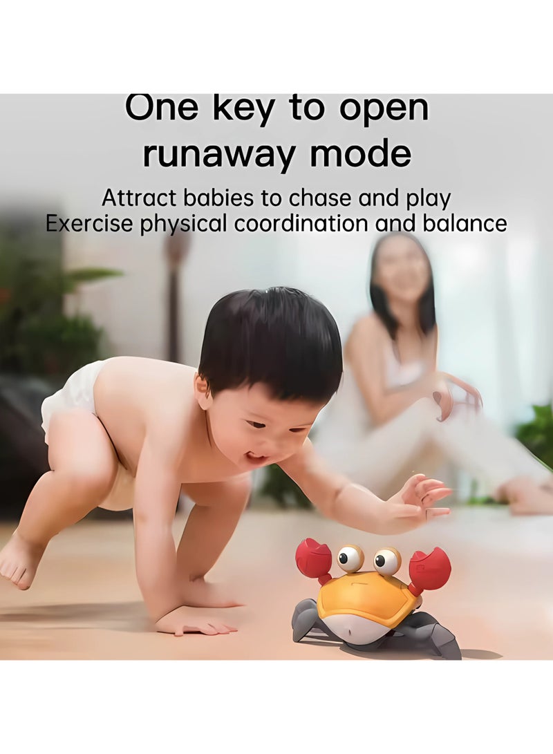 Twisoo Electric Crawling Crab Baby Toy – Interactive Musical Toy with LED Lights & Obstacle Avoidance, Fun Toddler Learning Toy for Crawling Development, Gift for Babies & Kids 6+ Months ( Yellow ) - Image 5