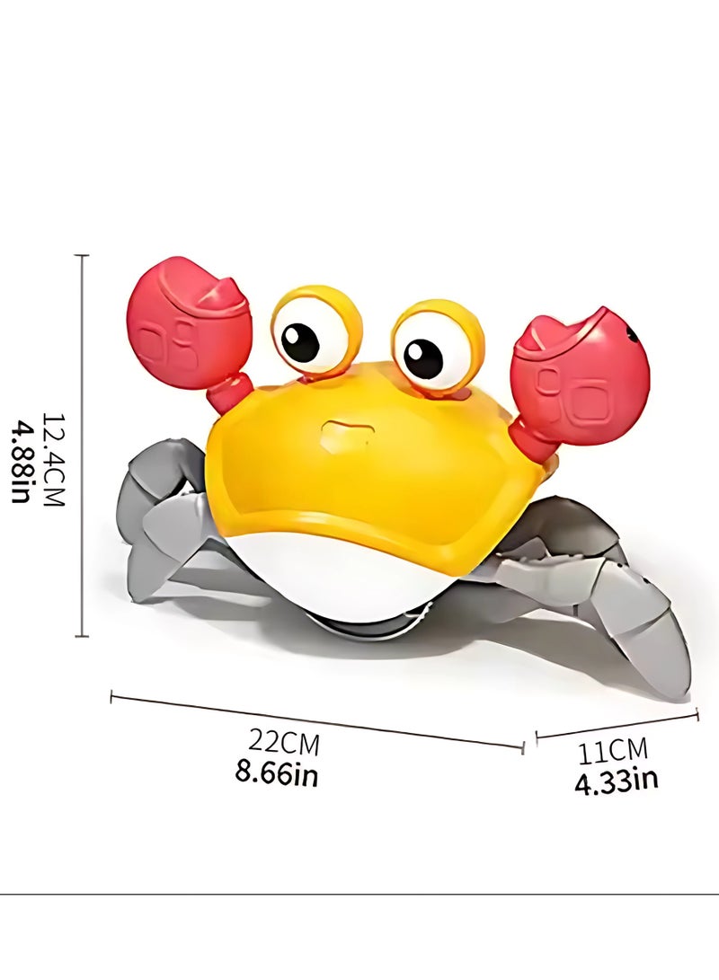 Twisoo Electric Crawling Crab Baby Toy – Interactive Musical Toy with LED Lights & Obstacle Avoidance, Fun Toddler Learning Toy for Crawling Development, Gift for Babies & Kids 6+ Months ( Yellow ) - Image 4