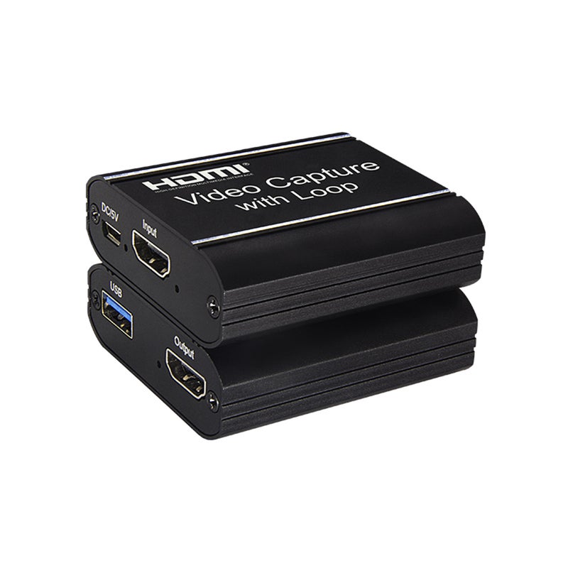 بطاقة التقاط الفيديو عالية الدقة مع خيار التسجيل الدائري عالي الدقة بطاقة التقاط USB 3.0 محول الفيديو البث المباشر مدخلات 4K ومخرجات 1080P 60 إطارًا في الثانية اللون الأسود - Image 4