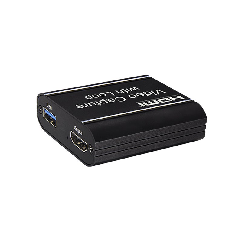 بطاقة التقاط الفيديو عالية الدقة مع خيار التسجيل الدائري عالي الدقة بطاقة التقاط USB 3.0 محول الفيديو البث المباشر مدخلات 4K ومخرجات 1080P 60 إطارًا في الثانية اللون الأسود - Image 3