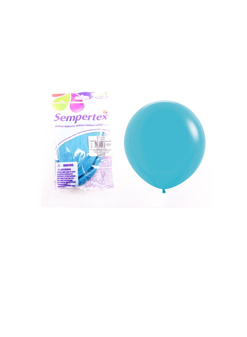 Sempertex 100g Latex Balloons, Caribbean Blue - Image 2