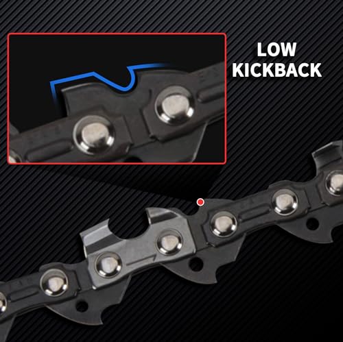 ES E & S 3 Pack 10 Inch Chainsaw Chain 3/8" LP Pitch .043" Gauge 40 Drive Links Semi-Chisel Chain Saw Chains for Husqvarna, Poulan, Craftsman, Greenworks and More Chainsaw Brands - Image 4