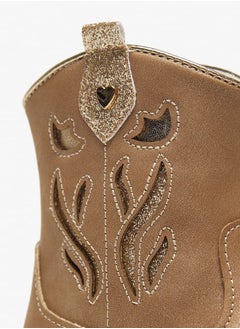 JUNIORS Embellished Ankle Boots with Zip Closure and Pull Tab  - Image 4