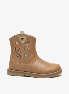 JUNIORS Embellished Ankle Boots with Zip Closure and Pull Tab  - Image 3