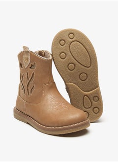JUNIORS Embellished Ankle Boots with Zip Closure and Pull Tab  - Image 5