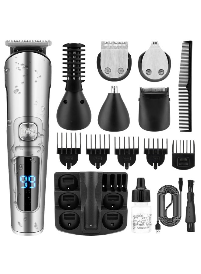 Electric Hair Trimmer for men,11-in-1  Body Shaver Groomer Safe Suitable, Shaver Rechargeable Waterproof Wet And Dry,black - Image 1